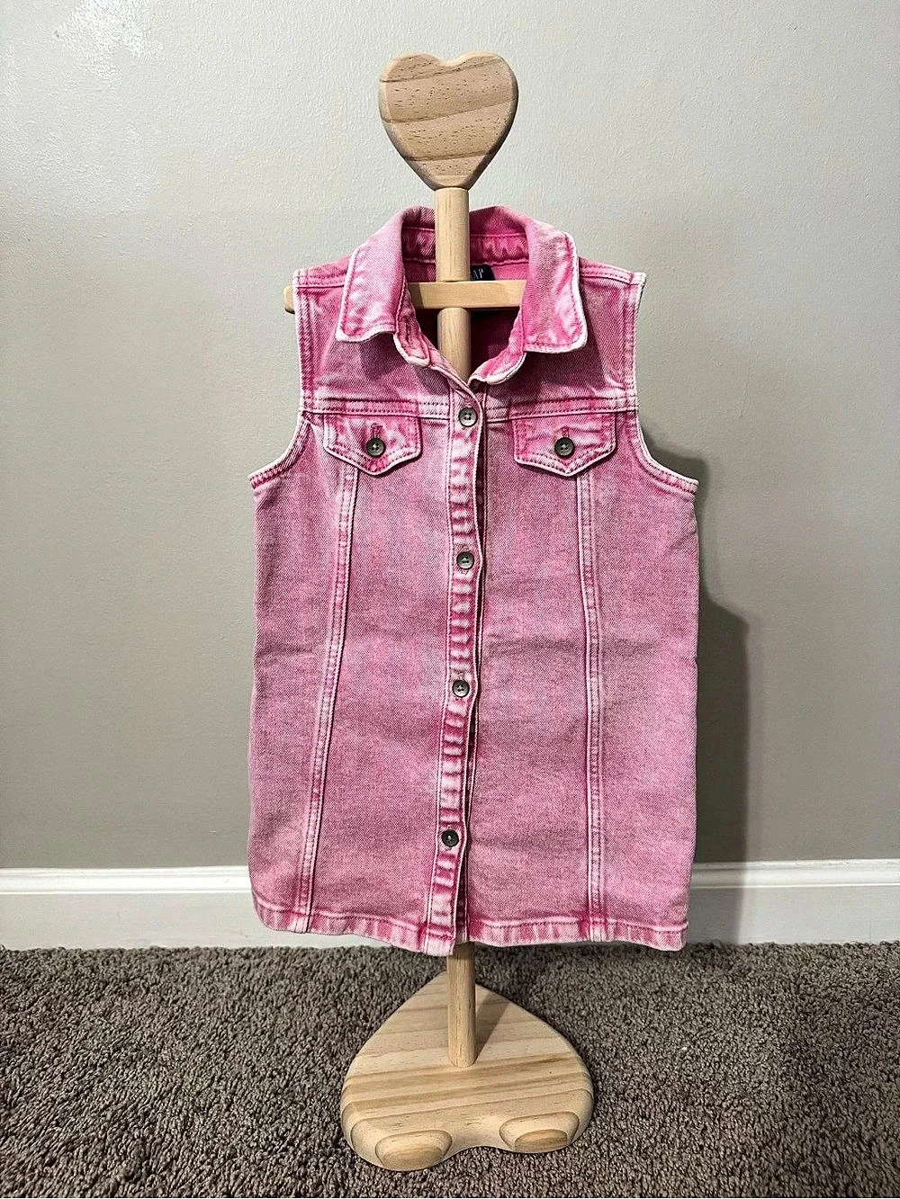 Baby Gap Girls Pink Denim Dress 18-24M